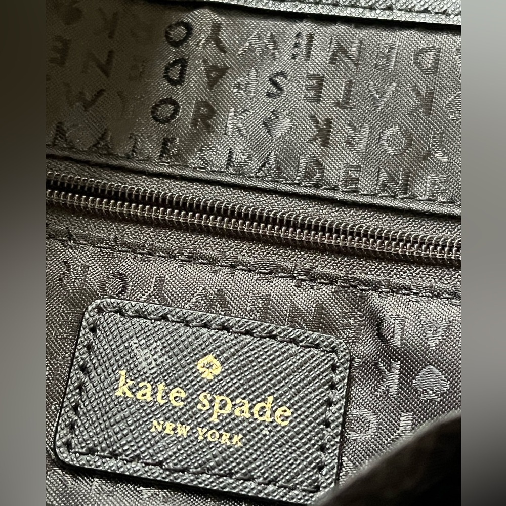 Kate Spade Laurel Way Black Saffiano Leather Lilah Crossbody Satchel - Picture 8 of 13